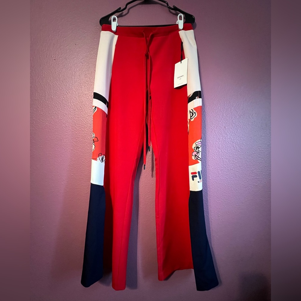 Fila x Desiderata | track flare pant with front slit nwt
